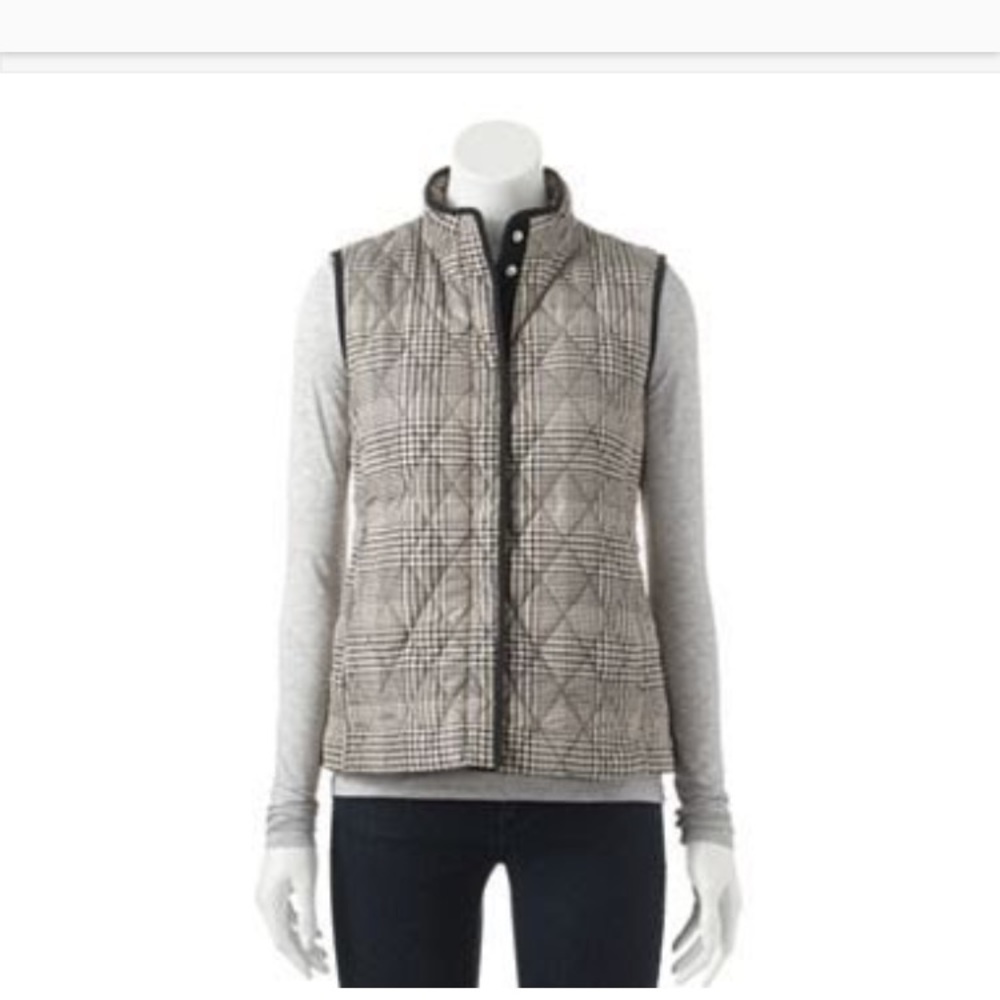 Herringbone quilted vest